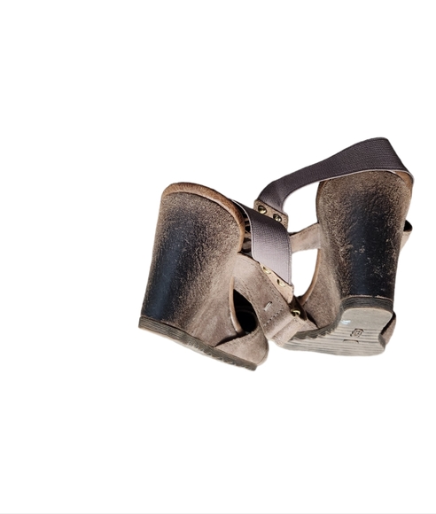 Geox Respira Italian leather tan wedge sandal sz 41 - Picture 8 of 8